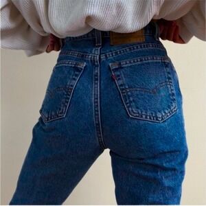 Vintage 90s Levis 512 Jeans Size 14 Blue Slim Straight Mom MADE IN USA 1999